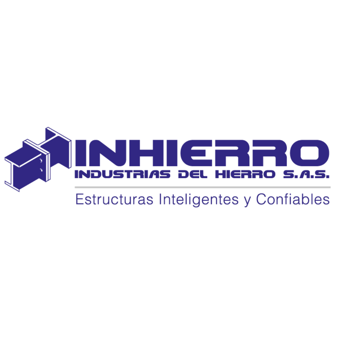 Logo de Industrias del Hierro S.A.S., empresa colombiana afiliada al ICCA, especializada en estructuras y cubiertas en acero.